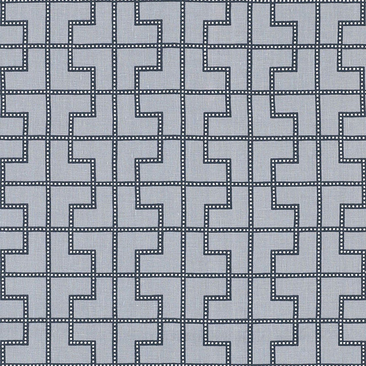 Bleecker Twilight 174040 by Schumacher Designer Fabric CELERIE KEMBLE See Sample CZECH REPUBLIC . </p><p>Repeat: Horizontal: 17 3/4" (45CM) and Vertical: 12" (30CM) 53 3/8" WIDE (135CM) - Swanky Fabrics -