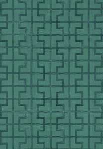 Bleecker Peacock 174046 by Schumacher Fabric