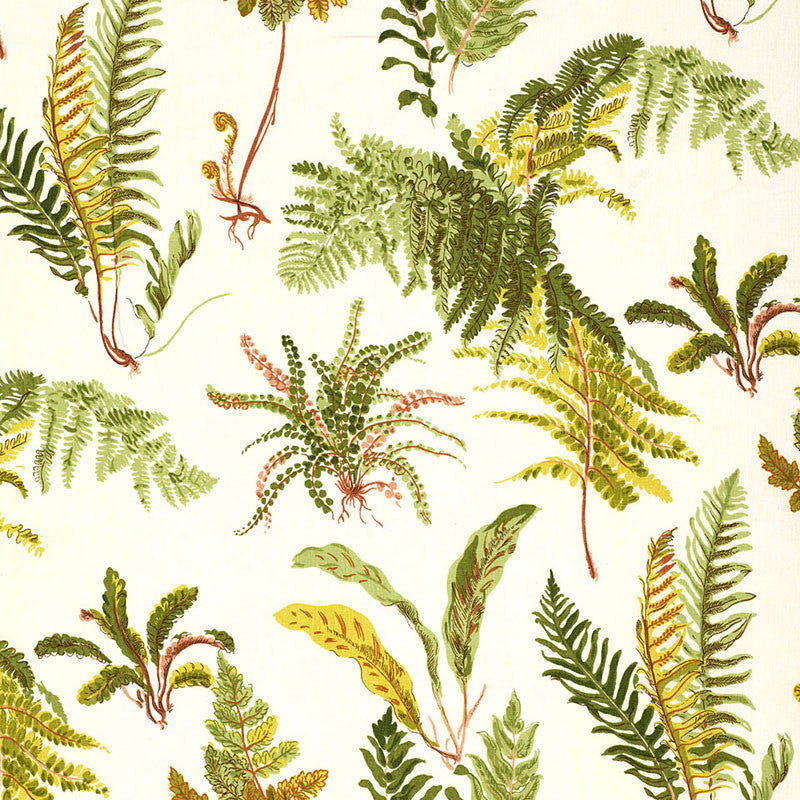 Les Fougeres Spring 174091 by Schumacher Designer Fabric SCHUMACHER CLASSICS LINEN 100% BELGIUM </p><p>Repeat: Horizontal: 18" (46CM) and Vertical: 25 1/4" (64CM) 54 - Swanky Fabrics -