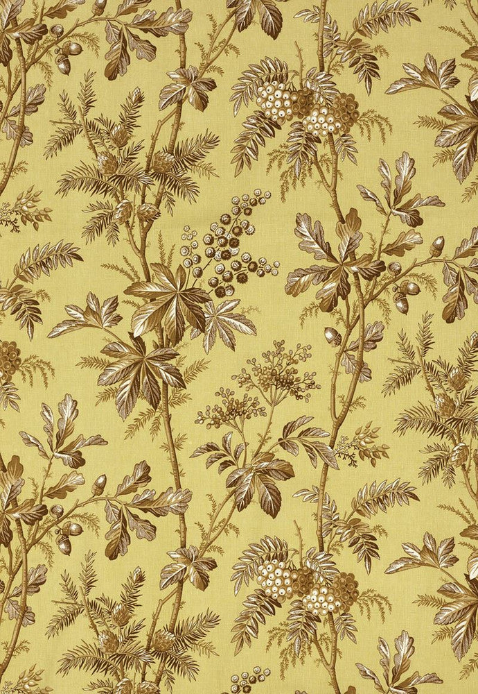 Brantwood Vine Pear 174110 by Schumacher Fabric - 100% Linen - Horizontal: 18 and Vertical: 25.25 54 - Fabric Carolina -