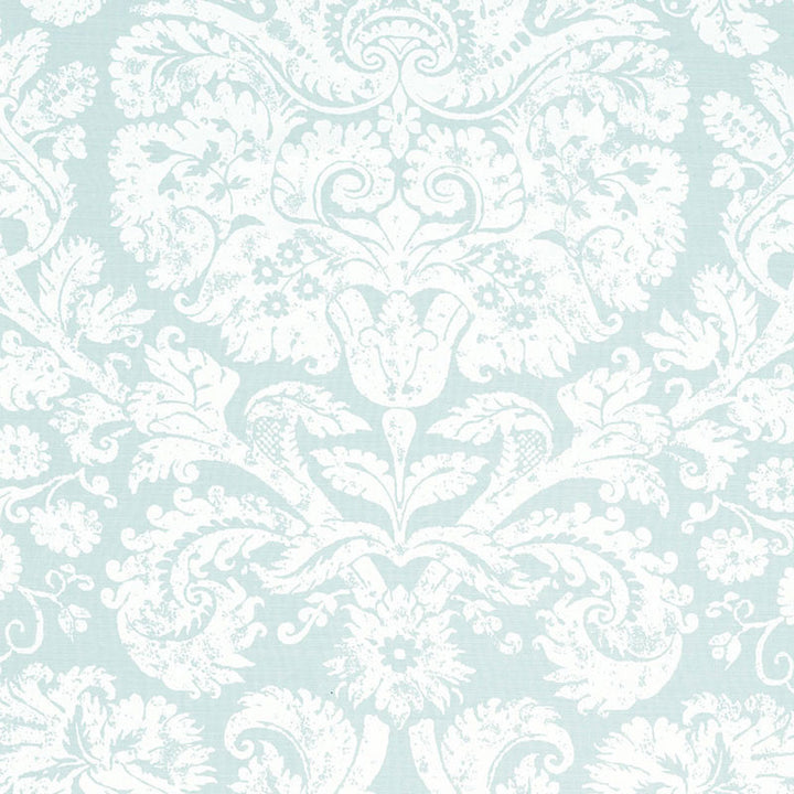 Barresa Damask Aqua 174132 by Schumacher Fabric CLASSIC PRINTS See Sample BELGIUM . </p><p>Repeat: Horizontal: 27" (69CM) and Vertical: 36" (91CM) 54" WIDE (137CM) - Fabric Carolina -