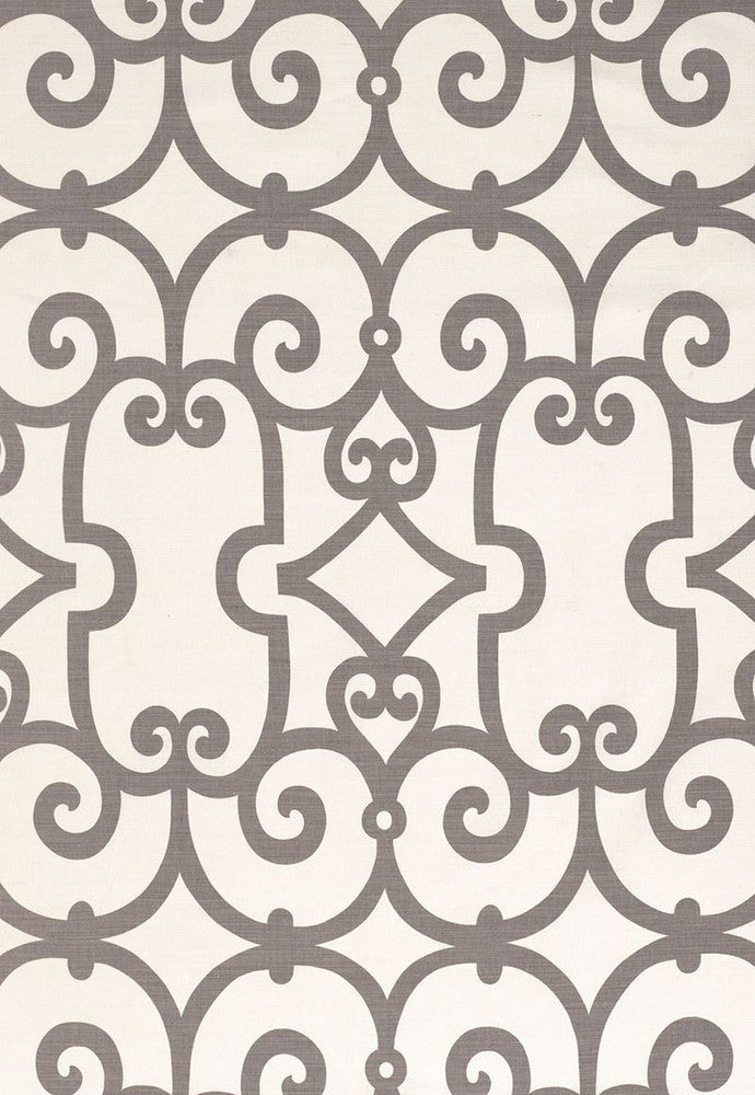 Manor Gate Charcoal 174153 by Schumacher Fabric Classic-Prints 55% Linen, 45% Cotton - Horizontal: 13.5 and Vertical: 25.25 54 - Fabric Carolina -
