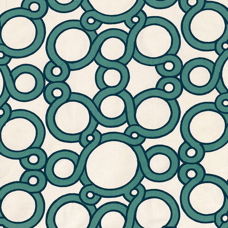 Conundrum Peacock 174172 by Schumacher Designer Fabric CELERIE KEMBLE See Sample INDIA . </p><p>Repeat: Horizontal: 13 3/8" (34CM) and Vertical: 17 1/8" (43CM) 53 2/8" WIDE (135CM) - Swanky Fabrics -