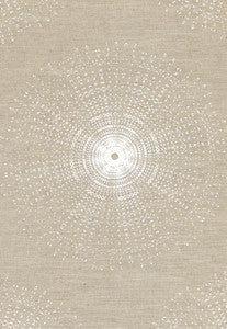 Sundial Natural Flax 174210 by Schumacher Fabric
