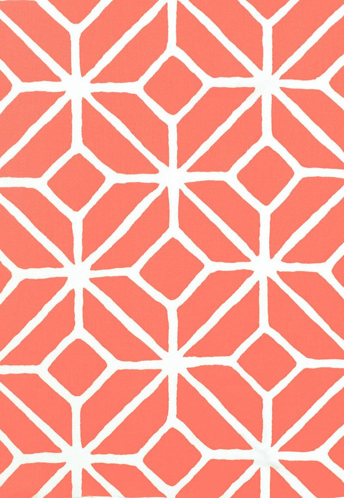 Trellis Print Watermelon 174232 by Schumacher Fabric Trina-Turk 100% Acrylic Wyzenbeek 15,000 Horizontal: 18 and Vertical: 18 54 - Fabric Carolina -