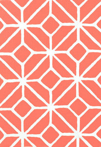 Trellis Print Watermelon 174232 by Schumacher Fabric