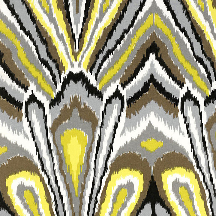 Peacock Print Driftwood 174282 by Schumacher Designer Fabric TRINA TURK See Sample UNITED STATES OF AMERICA MEDIUM DUTY </p><p>Repeat: Horizontal: 18" (46CM) and Vertical: 27" (69CM) 54" WIDE (137CM) - Swanky Fabrics -