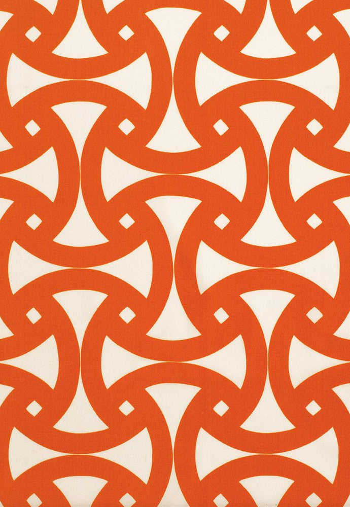 Santorini Print Persimmon 174301 by Schumacher Fabric Trina-Turk 100% Acrylic - Horizontal: 18 and Vertical: 18 54 - Fabric Carolina -