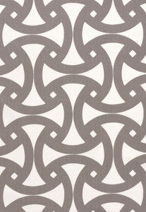 Santorini Print Fog 174302 by Schumacher Fabric