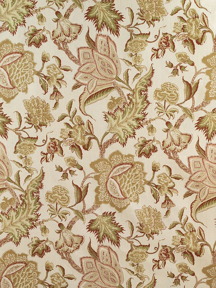 Ceylon Floral Vine Antique 174341 by Schumacher Designer Fabric Classic-Prints 100% Linen - Horizontal: 18 and Vertical: 36 54 - Swanky Fabrics -