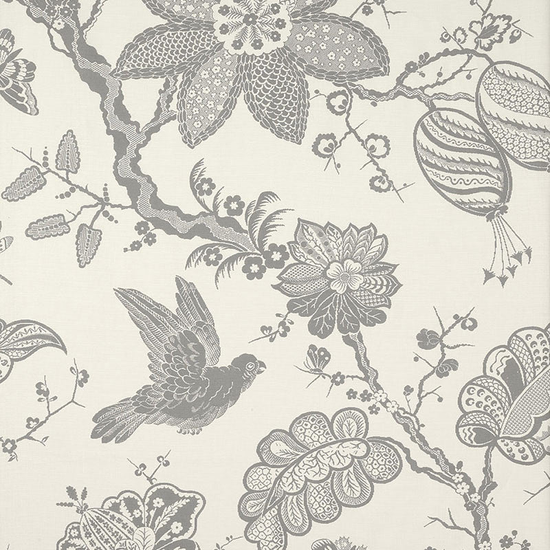 Bali Vine Charcoal 174371 by Schumacher Fabric CLASSIC PRINTS See Sample UNITED KINGDOM . </p><p>Repeat: Horizontal: 54" (137CM) and Vertical: 86" (218CM) 54" WIDE (137CM) - Fabric Carolina -