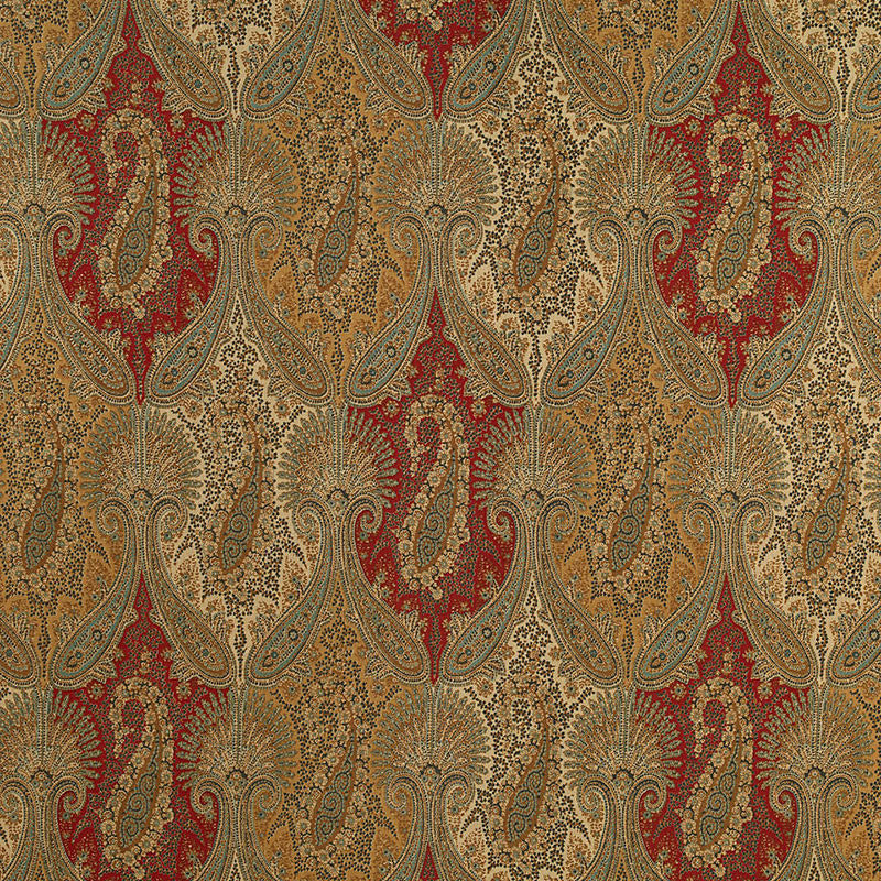 Sarawak Paisley Tapestry 174380 by Schumacher Fabric CLASSIC PRINTS See Sample MALAYSIA . </p><p>Repeat: Horizontal: 13 1/2" (34CM) and Vertical: 25 1/4" (64CM) 54" WIDE (137CM) - Fabric Carolina -