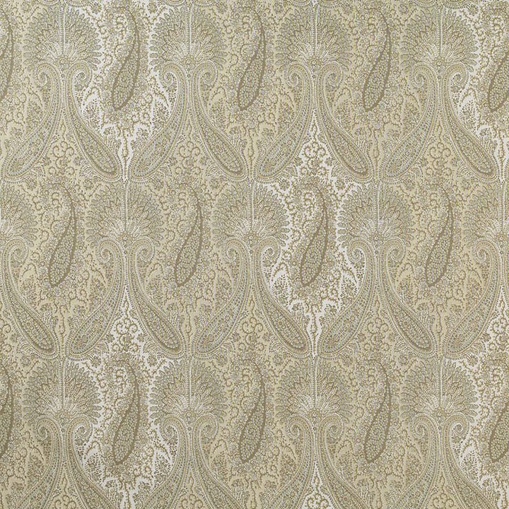 Sarawak Paisley Alabaster 174381 by Schumacher Fabric Schumacher Fabric Sarawak Paisley Alabaster 174381Fabric LINEN 52% MALAYSIA </p><p>Repeat: H: HORZ. 13 1/2" (34CM) , V: VERT. 25 1/4" (64CM) 54 - Fabric Carolina -