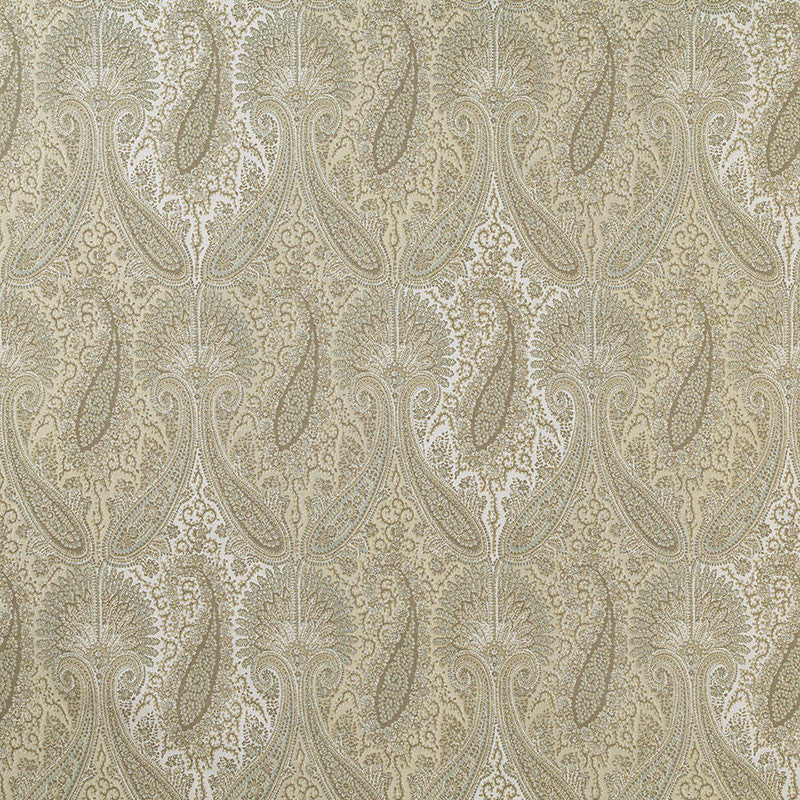 Sarawak Paisley Alabaster 174381 by Schumacher Fabric Schumacher Fabric Sarawak Paisley Alabaster 174381Fabric LINEN 52% MALAYSIA </p><p>Repeat: H: HORZ. 13 1/2" (34CM) , V: VERT. 25 1/4" (64CM) 54 - Fabric Carolina -