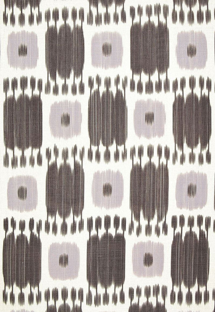Kandira Ash 174400 by Schumacher Designer Fabric Ikat-Collection 100% Linen - Horizontal: 9 and Vertical: 29.5 53 - Swanky Fabrics -
