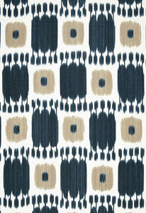Kandira Indigo 174402 by Schumacher Fabric