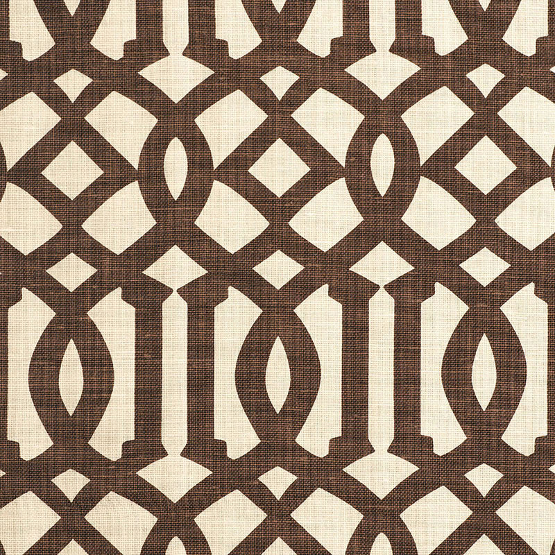 Imperial Trellis Ii Java / Cream 174413 by Schumacher Fabric PRINT HAPPY LINEN 100% BELGIUM </p><p>Repeat: Horizontal: 6" (15CM) and Vertical: 12" (30CM) 54 - Fabric Carolina -