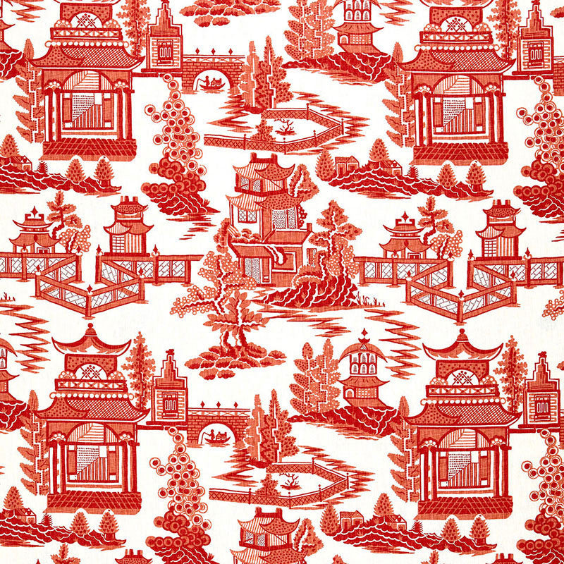 Nanjing Coral 174430 by Schumacher Fabric PRINT HAPPY See Sample UNITED STATES OF AMERICA MEDIUM DUTY </p><p>Repeat: Horizontal: 27" (69CM) and Vertical: 25 1/4" (64CM) 54" WIDE (137CM) - Fabric Carolina -