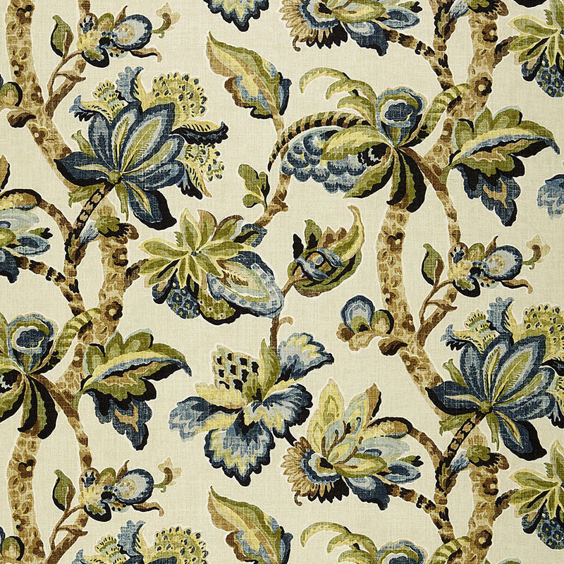 Kemscott Indigo 174442 by Schumacher Fabric Schumacher Fabric Kemscott Indigo 174442Fabric LINEN 100% THAILAND </p><p>Repeat: H: HORZ. 26" (66CM) , V: VERT. 32 1/4" (82CM) 52 - Fabric Carolina -