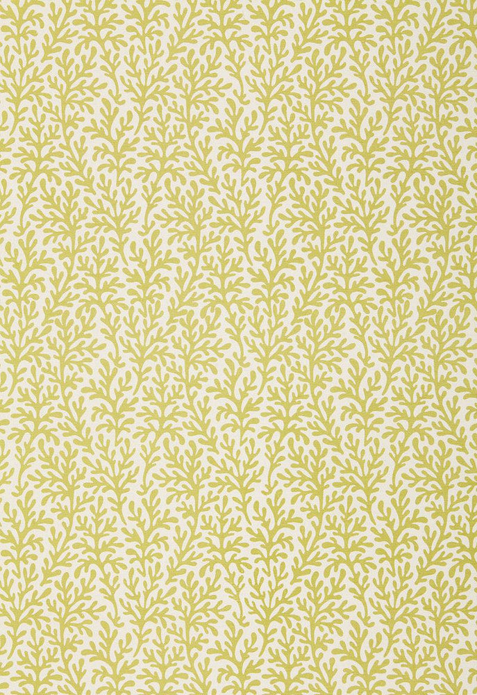 Sea Coral Chartreuse 174462 by Schumacher Fabric Tessera 100% Cotton - Horizontal: 3.875 and Vertical: 8 54 - Fabric Carolina -