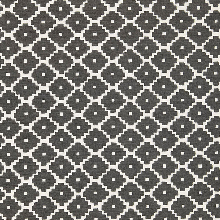 Ziggurat Charcoal 174480 by Schumacher Designer Fabric TESSERA I SMALL PATTERNS See Sample INDIA MEDIUM DUTY </p><p>Repeat: Horizontal: 4 1/2" (11CM) and Vertical: 6 3/4" (17CM) 54" WIDE (137CM) - Swanky Fabrics -