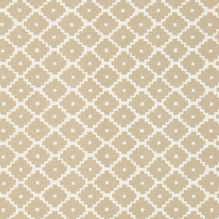Ziggurat Sand 174482 by Schumacher Fabric Schumacher Fabric Ziggurat Sand 174482Fabric COTTON 100% INDIA </p><p>Repeat: H: HORZ. 4 1/2" (11CM) , V: VERT. 6 3/4" (17CM) 54 - Fabric Carolina -