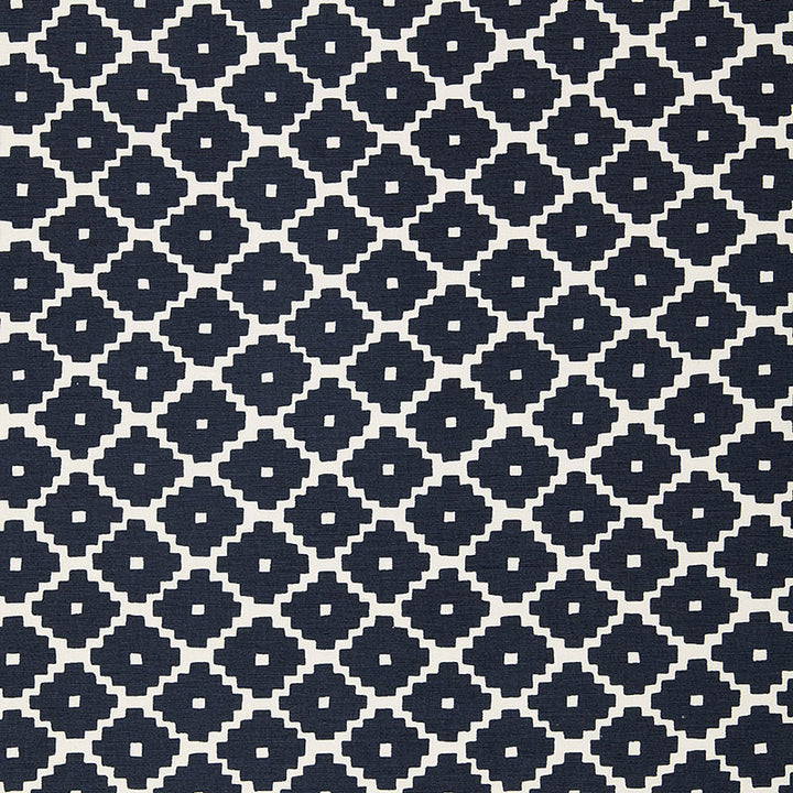 Ziggurat Navy 174486 by Schumacher Fabric Schumacher Fabric Ziggurat Navy 174486Fabric COTTON 100% INDIA </p><p>Repeat: H: HORZ. 4 1/2" (11CM) , V: VERT. 6 3/4" (17CM) 54 - Fabric Carolina -