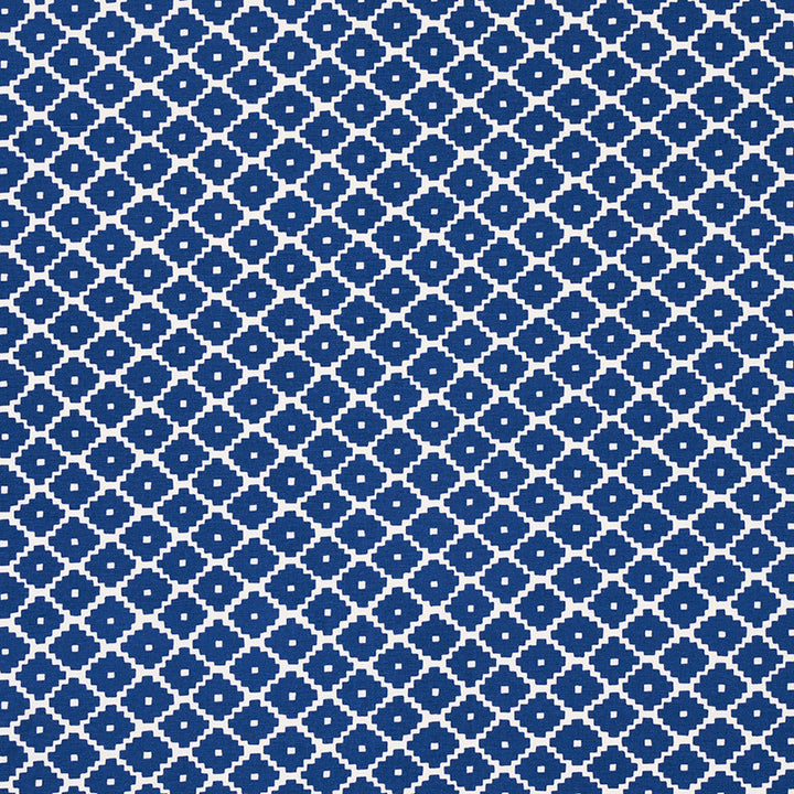 Ziggurat Blue 174487 by Schumacher Fabric HAPPY TOGETHER II COTTON 100% INDIA 12000 CYCLE </p><p>Repeat: Horizontal: 4 1/2" (11CM) and Vertical: 6 3/4" (17CM) 54 - Fabric Carolina -