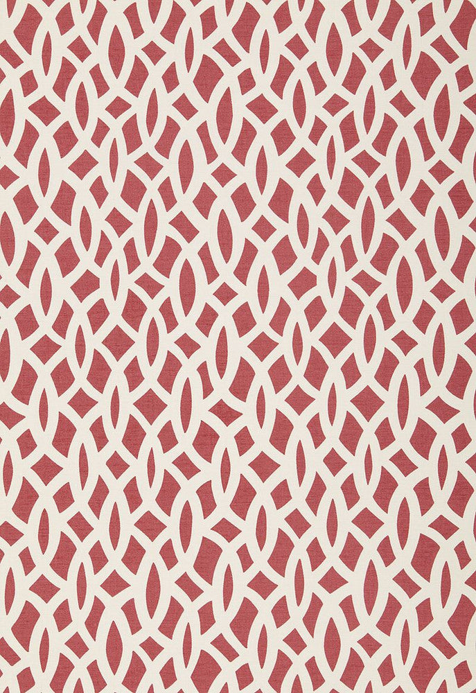 Chain Link Cerise 174493 by Schumacher Fabric Tessera 100% Cotton - Horizontal: 6.75 and Vertical: 18 54 - Fabric Carolina -