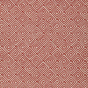 Greek Key Ruby 174502 by Schumacher Fabric
