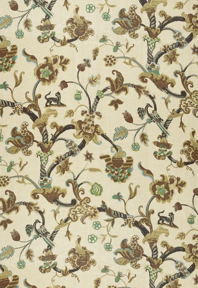 Eastbury Manor Print Moonstone 174531 by Schumacher Fabric Classic-Prints 100% Linen - Horizontal: 26.25 and Vertical: 53.5 52.5 - Fabric Carolina -