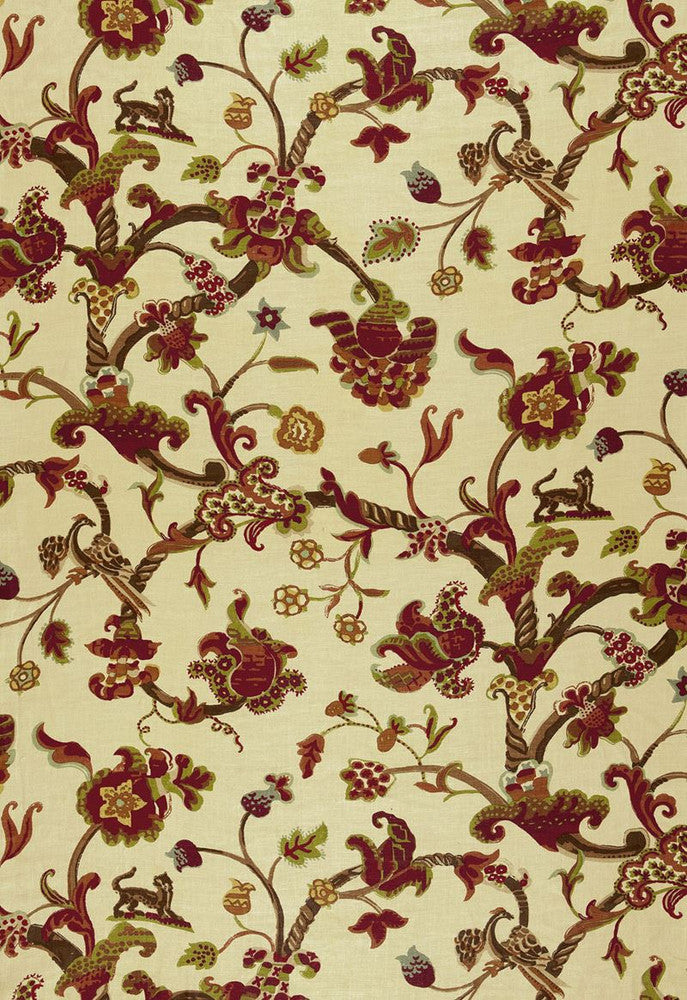 Eastbury Manor Print Jewel 174532 by Schumacher Fabric Classic-Prints 100% Linen - Horizontal: 26.25 and Vertical: 53.5 52.5 - Fabric Carolina -