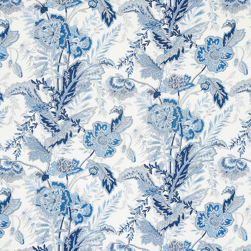 Sandoway Vine Delft 174544 by Schumacher Designer Fabric SCHUMACHER CLASSICS LINEN 100% UNITED KINGDOM </p><p>Repeat: Horizontal: 18" (46CM) and Vertical: 27" (69CM) 54 - Swanky Fabrics -