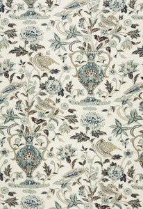 Camberwell Vase Print Mineral 174551 by Schumacher Fabric