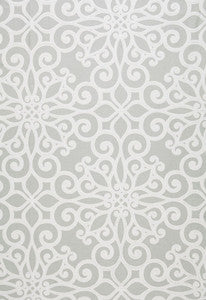 Rosegate Embroidered Print Pumice 174562 by Schumacher Fabric