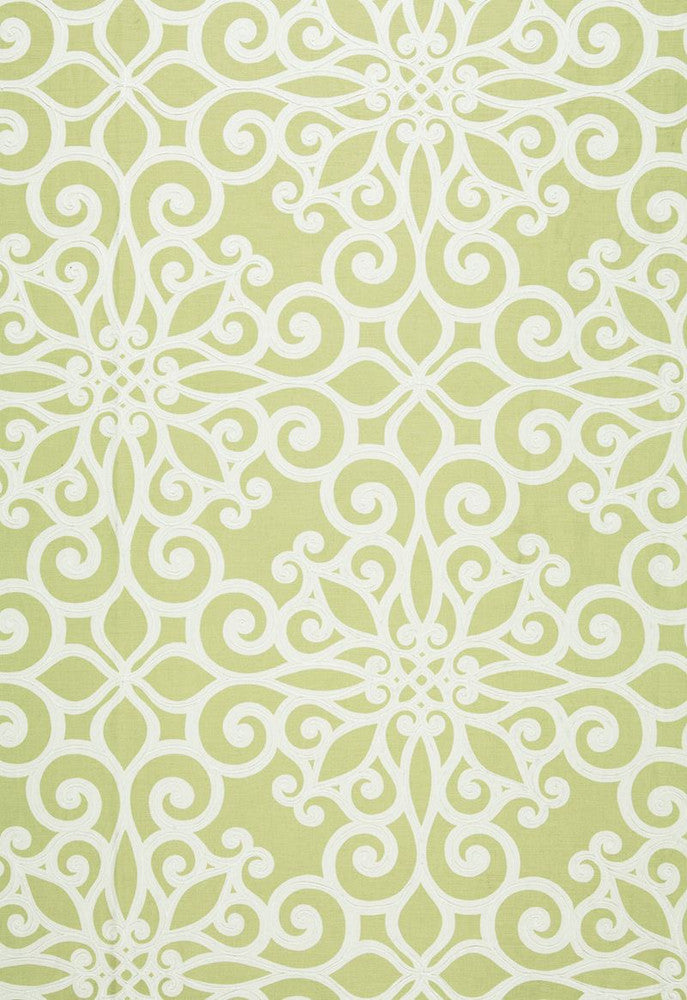 Rosegate Embroidered Print Chartreuse 174563 by Schumacher Fabric COLLECTION-NAME-TBA-174560 63% Linen, 37% Cotton - Horizontal: 27 and Vertical: 26 54 - Fabric Carolina -