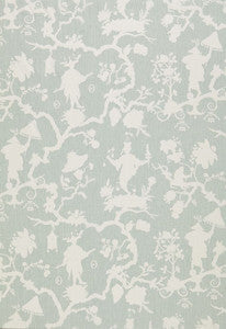 Shantung Silhouette Print Mineral 174580 by Schumacher Fabric