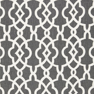 Summer Palace Fret Smoke 174591 by Schumacher Fabric