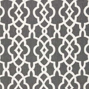 Summer Palace Fret Smoke 174591 by Schumacher Fabric