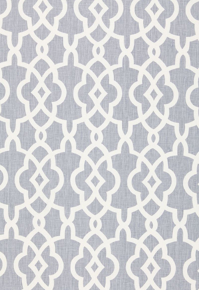 Summer Palace Fret Wisteria 174592 by Schumacher Fabric Classic-Prints 100% Linen - Horizontal: 27 and Vertical: 8 54 - Fabric Carolina -