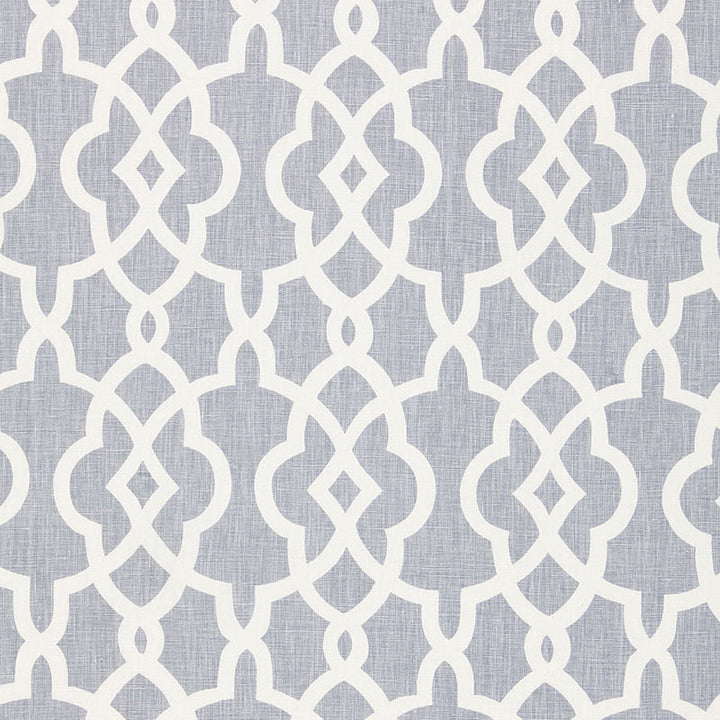 Summer Palace Fret Wisteria 174592 by Schumacher Fabric CLASSIC PRINTS LINEN 100% CHINA </p><p>Repeat: Horizontal: 27" (69CM) and Vertical: 8" (20CM) 54 - Fabric Carolina -