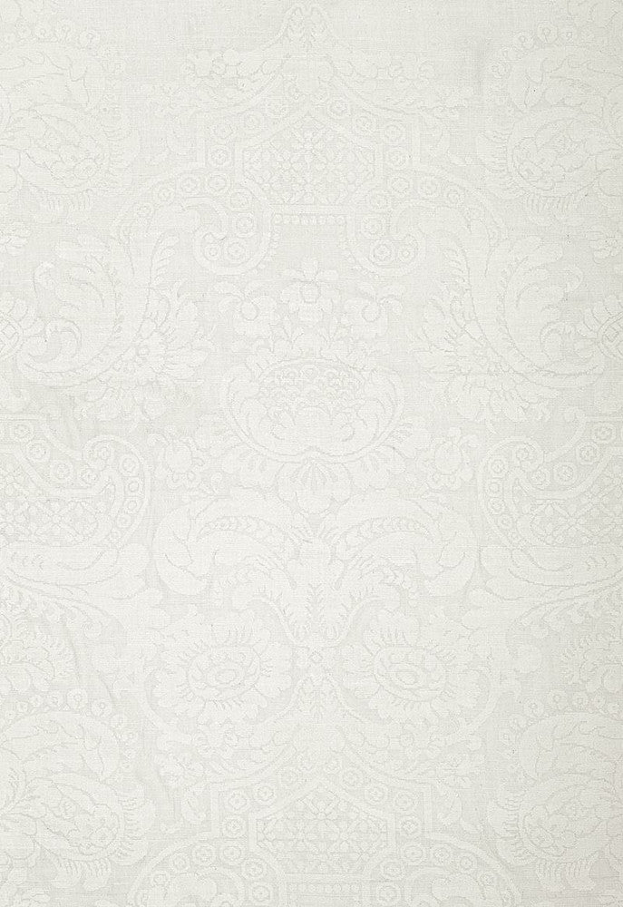 Padova Damask Natural Ivory 174600 by Schumacher Fabric Classic-Prints 100% Silk - Horizontal: 26 and Vertical: 25.25 52 - Fabric Carolina -