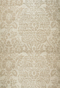 Malay Damask Print Putty 174610 by Schumacher Fabric
