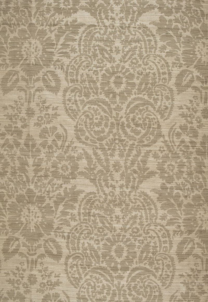 Malay Damask Print Chanterelle 174612 by Schumacher Designer Fabric Au-Naturel 100% Silk - Horizontal: 25.5 and Vertical: 24.75 51 - Swanky Fabrics -