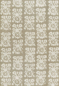 Jakarta Linen Print Greige 174631 by Schumacher Fabric