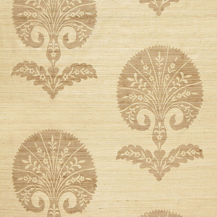 Ottoman Flower Candlelight 174651 by Schumacher Designer Fabric AU NATUREL See Sample INDIA . </p><p>Repeat: Horizontal: 13 1/8" (33CM) and Vertical: 20 1/2" (52CM) 52 1/2" WIDE (133CM) - Swanky Fabrics -