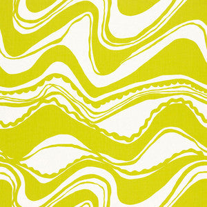 Carmel Coastline Print Sulfur 174692 by Schumacher Fabric