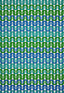 Loop De Loop Print Azure 174700 by Schumacher Fabric