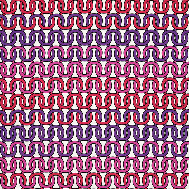 Loop De Loop Print Cerise 174702 by Schumacher Fabric TRINA TURK See Sample UNITED STATES OF AMERICA MEDIUM DUTY </p><p>Repeat: Horizontal: 13 1/2" (34CM) and Vertical: 13 1/2" (34CM) 54" WIDE (137CM) - Fabric Carolina -