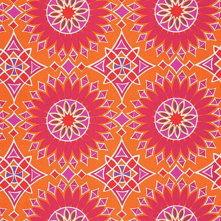 Soleil L.A. Print Sunset 174732 by Schumacher Designer Fabric TRINA TURK See Sample UNITED STATES OF AMERICA MEDIUM DUTY </p><p>Repeat: Horizontal: 13 1/2" (34CM) and Vertical: 13 1/2" (34CM) 54" WIDE (137CM) - Swanky Fabrics -